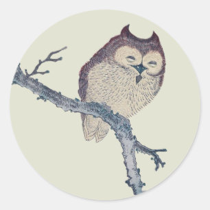 Japans slaapzooltje ronde sticker
