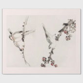 JAPANS SPARROW CHERRY BLOSSOM Wrapping Paper Cadeaupapier (Vlak)