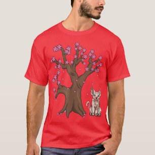 Japans Sphynx Cat Cat Mam Cherry Blossom T-shirt