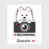 Japans Spitz Dashcam Waarschuwing vinyl sticker (Vel)