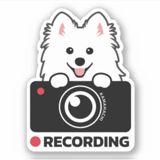 Japans Spitz Dashcam Waarschuwing vinyl sticker