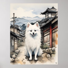 Japans Spitz - Hond Art Print