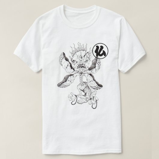 Japans spreekwoord "hotoke no kao mo sando made" t-shirt (Design voorkant)