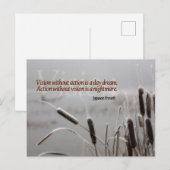 Japans spreekwoord Inspirerend Quote Actie Visie Briefkaart (Voorkant / Achterkant)