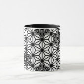 Japans Star-patroon - wit en zwart Mok (Midden)