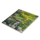 Japans stenen lantaarn uitzicht keramische tegel tegeltje (Zijkant)