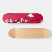 Japans stijl berglandschap en bloemen persoonlijk skateboard (Horizontaal)