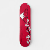 Japans stijl berglandschap en bloemen persoonlijk skateboard (Voorkant)
