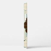 japans stijl blauw bladeren Tegel Case-Mate iPhone Case (Achterkant / Rechts)