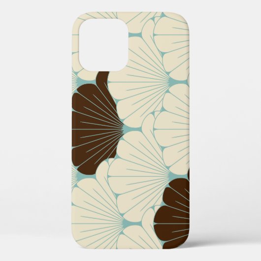 japans stijl blauw bladeren Tegel Case-Mate iPhone Case (Achterkant)