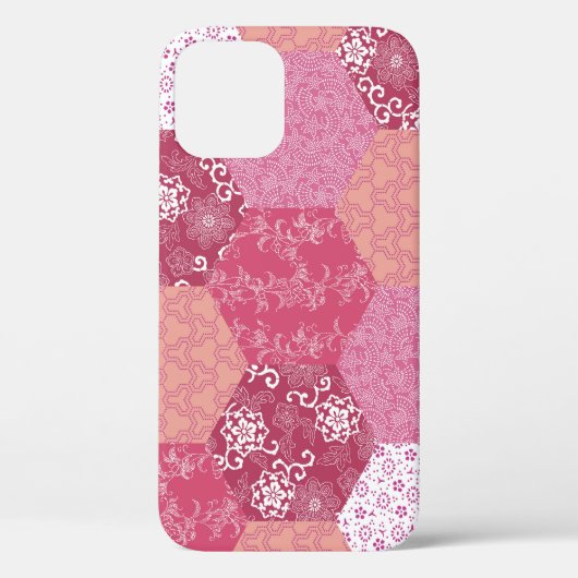 Japans Stijl Patchwork Patroon Ontwerp Case-Mate iPhone Case (Achterkant)