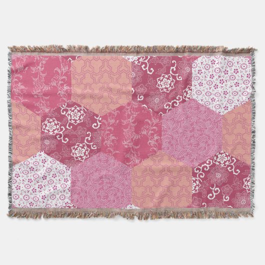 Japans Stijl Patchwork Patroon Ontwerp Deken (Voorkant)