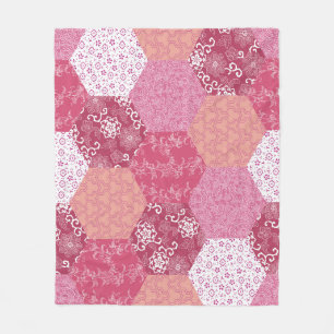 Japans Stijl Patchwork Patroon Ontwerp Fleece Deken