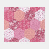 Japans Stijl Patchwork Patroon Ontwerp Fleece Deken (Voorkant (Horizontaal))