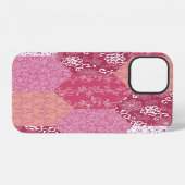 Japans Stijl Patchwork Patroon Ontwerp iPhone Hoesje (Achterkant horizontaal)