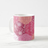 Japans Stijl Patchwork Patroon Ontwerp Koffiemok (Voorkant links)