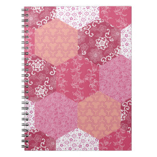 Japans Stijl Patchwork Patroon Ontwerp Notitieboek