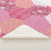 Japans Stijl Patchwork Patroon Ontwerp Sherpa Deken (3/4)