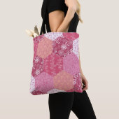 Japans Stijl Patchwork Patroon Ontwerp Tote Bag (Dichtbij)