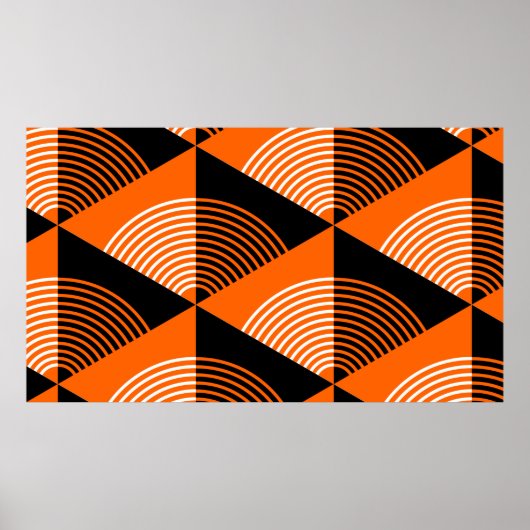 Japans stijlloos patroon met driehoeken en poster (Voorkant)