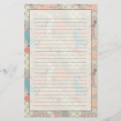 Japans stijlpatroon. Illustratie. Briefpapier (Voorkant)