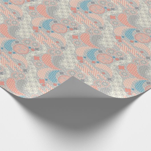 Japans stijlpatroon. Illustratie. Cadeaupapier (Hoek)