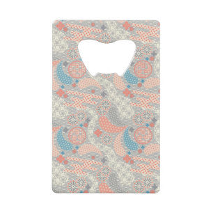 Japans stijlpatroon. Illustratie. Creditkaart Flessenopener