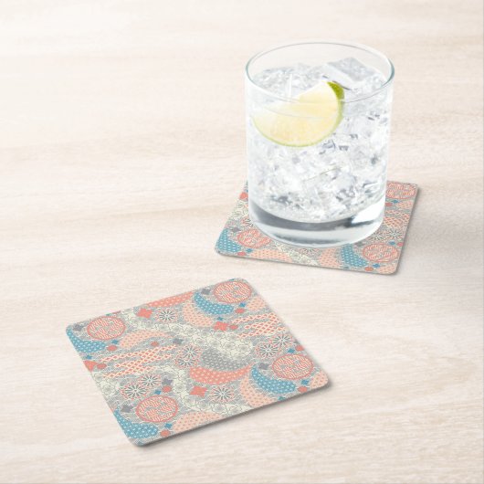 Japans stijlpatroon. Illustratie. Kartonnen Onderzetters (Insitu)