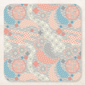 Japans stijlpatroon. Illustratie. Kartonnen Onderzetters (Voorkant)