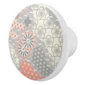 Japans stijlpatroon. Illustratie. Keramische Knop (Rechts)