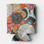 Japans stijlpatroon met ballen en wervelingen blikjeskoeler (Achterkant)