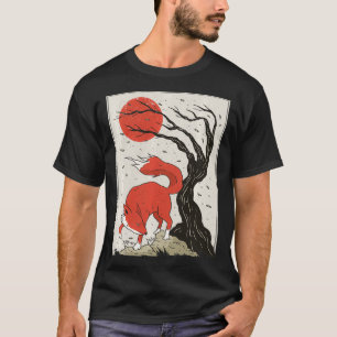 Japans stijlschilderij van de Fo, de Boom en de Zo T-shirt