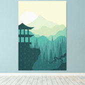 Japans stijltekencanvas afdrukken (Insitu (Houten vloer))