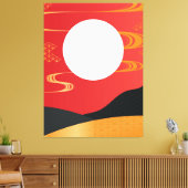 Japans stijltekencanvas afdrukken (Insitu (Woonkamer))