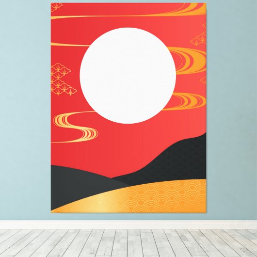 Japans stijltekencanvas afdrukken (Insitu (Houten vloer))