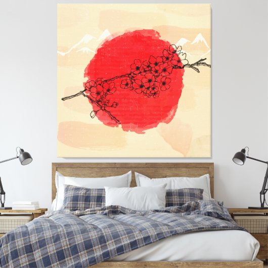 Japans stijltekencanvas afdrukken (Insitu (Slaapkamer))