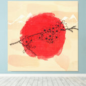 Japans stijltekencanvas afdrukken (Insitu (Houten vloer))