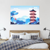 Japans stijltekencanvas afdrukken (Insitu (Slaapkamer))