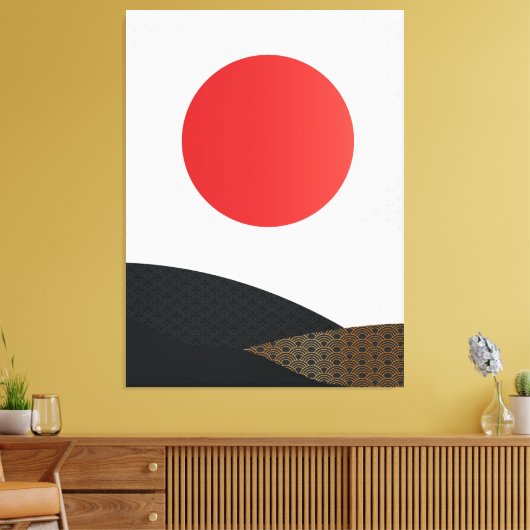Japans stijltekencanvas afdrukken (Insitu (Woonkamer))