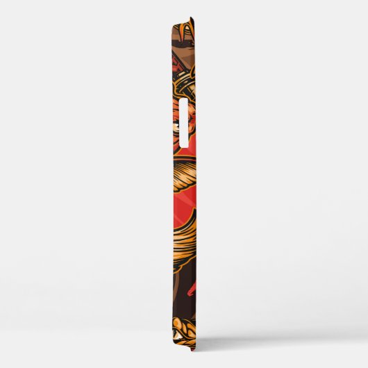 Japans stijlvol naadloos patroon met een samur Case-Mate iPhone case (Achterkant / Rechts)