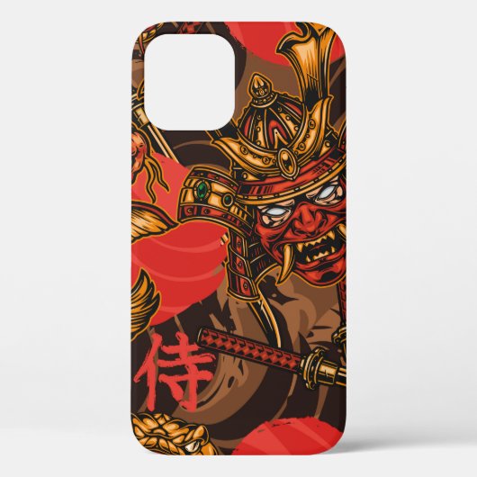 Japans stijlvol  naadloos patroon met een samur Case-Mate iPhone case (Achterkant)