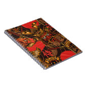 Japans stijlvol naadloos patroon met een samur notitieboek (Rechterzijde)