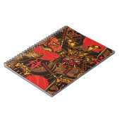 Japans stijlvol naadloos patroon met een samur notitieboek (Linkerzijde)