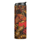 Japans stijlvol  naadloos patroon met een samur thermosbeker (Gedraaid links)