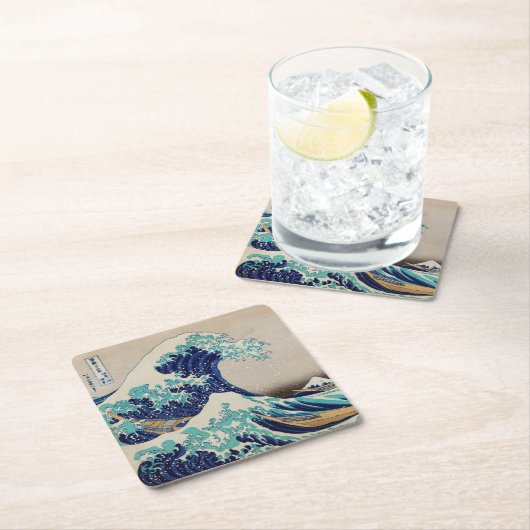 Japans stijlvolle, Wave Two-Tone Coffee Mok Cup Kartonnen Onderzetters (Insitu)