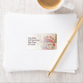 Japans stoffen adreslabel etiket (Insitu)