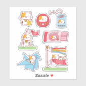Japans Succes Charms Neko Cat Sticker Pack (Vel)