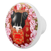 Japans Succes Kokeshi Doll Keramische Knop (Rechts)