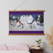 Japans Sumo worstelen, Kuniyoshi Hangend Wandkleed (Slaapkamer)