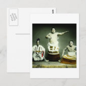  Japans Sumo Wrestlers Oud Japan Briefkaart (Voorkant / Achterkant)